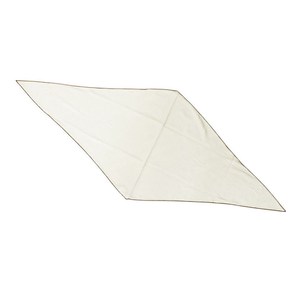 Hermes Scarf Losange New Libris Cashmere Silk Shawl White