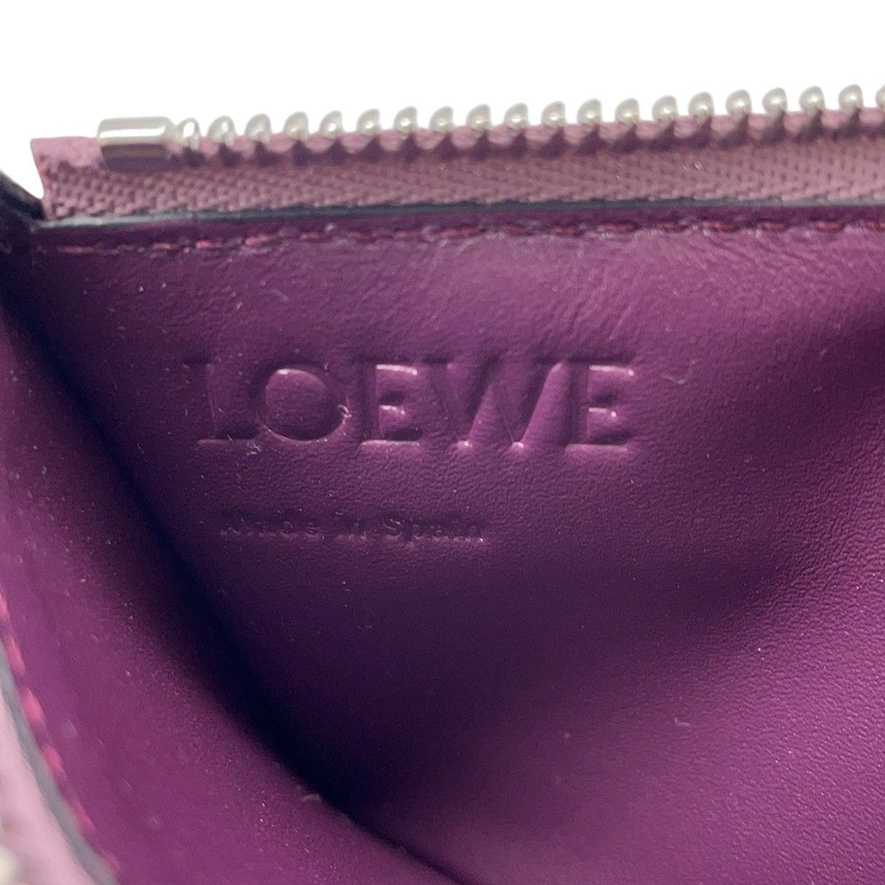 Loewe Coin Case Card Holder Soft Gray Calf Leather — view 6
