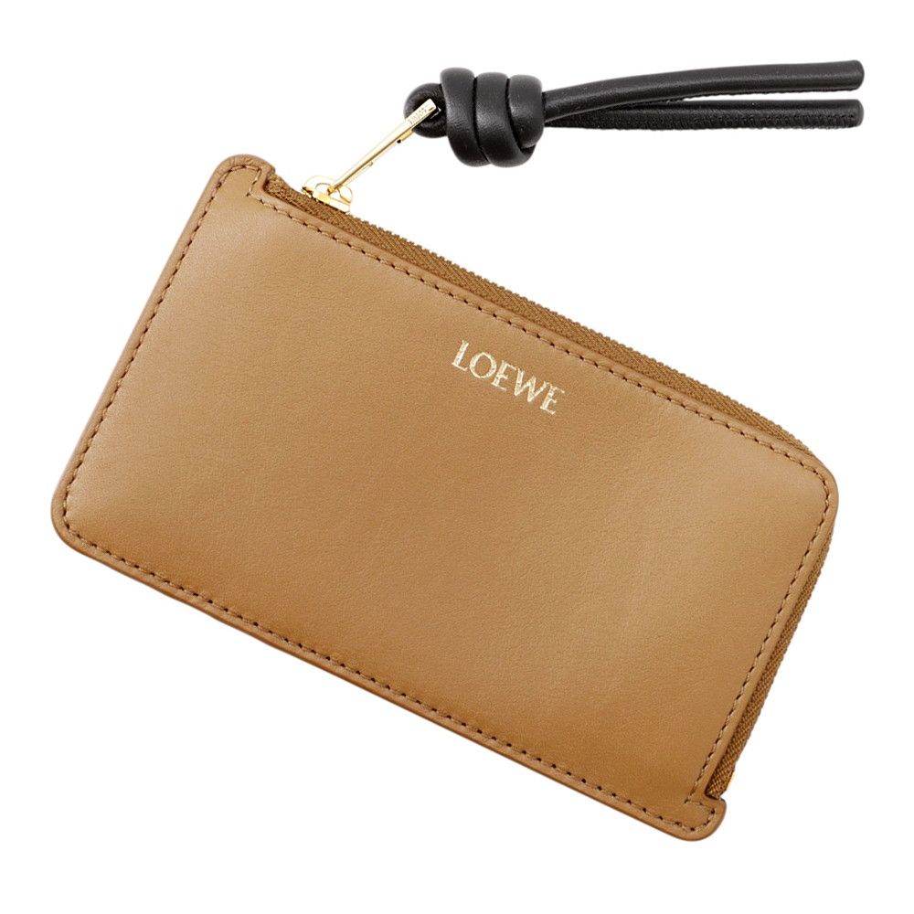 Loewe Card Case Knot Coin Holder Shiny Napa Calfskin