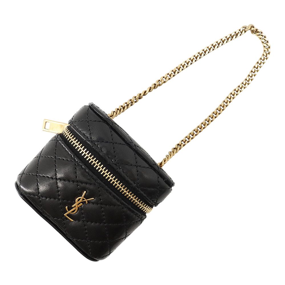 Saint Laurent Paris Bag Charm Quilted Lambskin