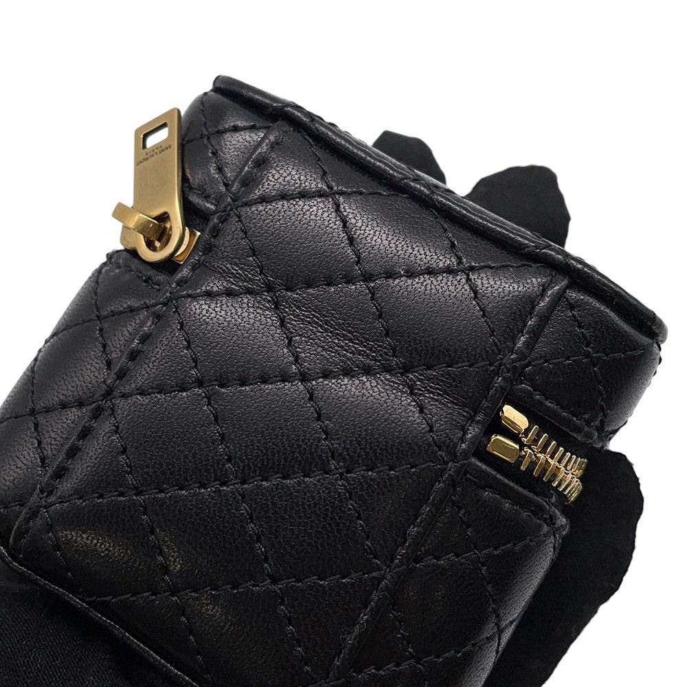 Saint Laurent Paris Bag Charm Quilted Lambskin — view 7