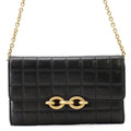 Saint Laurent Paris Chain Shoulder Wallet Maillon Cuffleather Black