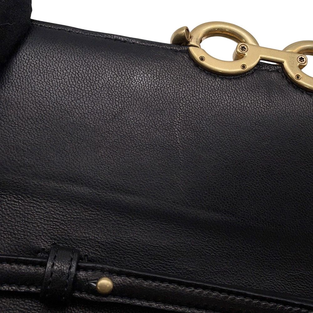 Saint Laurent Paris Chain Shoulder Wallet Maillon Cuffleather Black — view 9