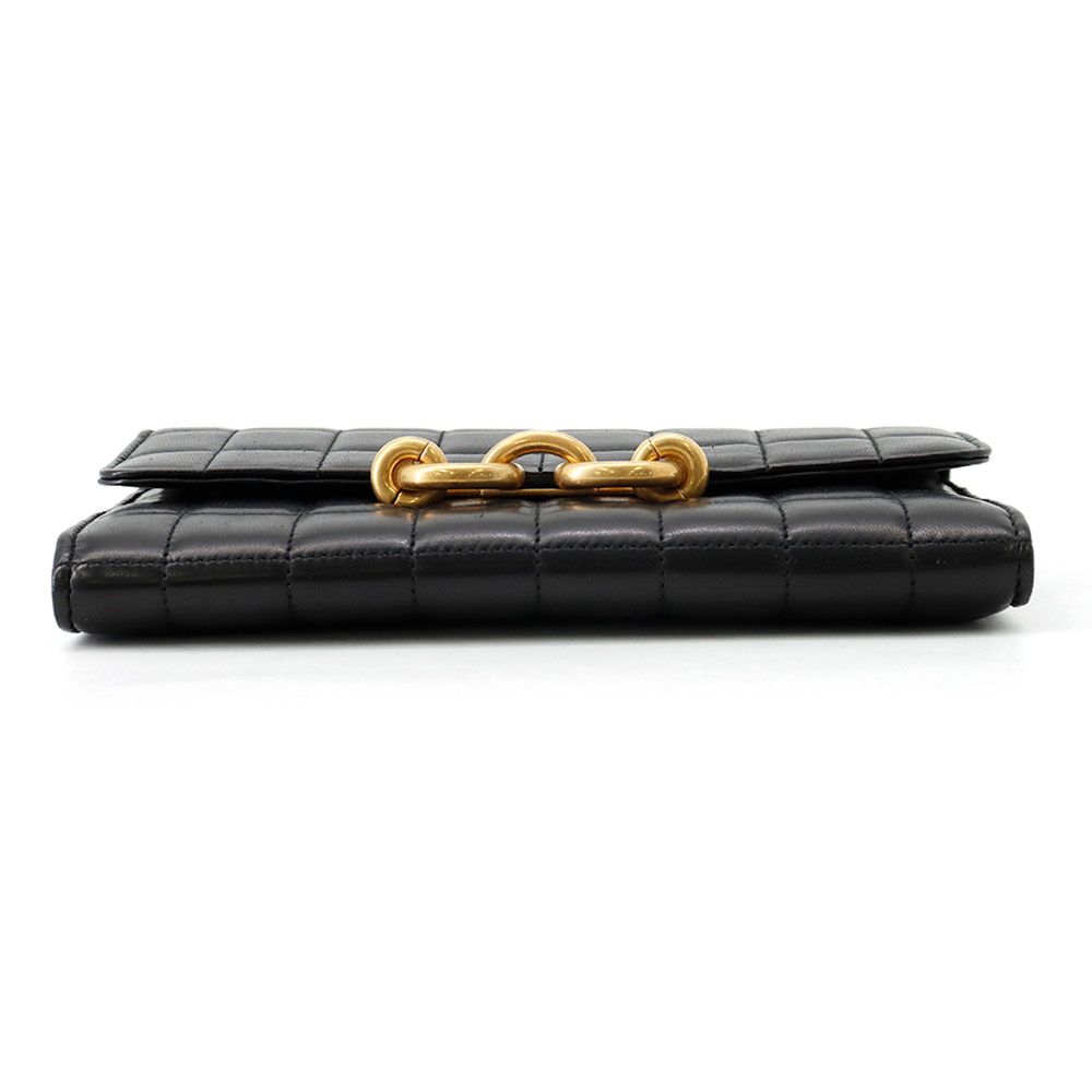 Saint Laurent Paris Chain Shoulder Wallet Maillon Cuffleather Black — view 3