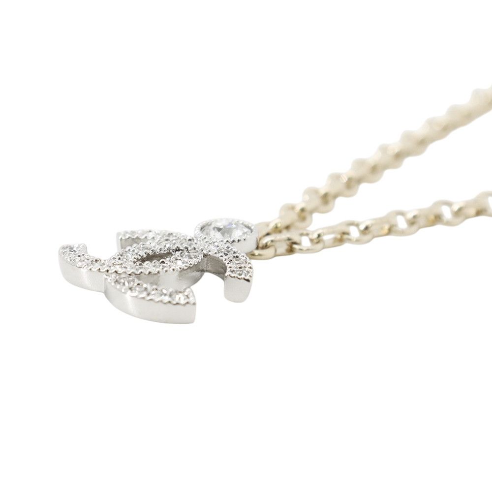 Chanel Necklace CC Logo Rhinestone — view 2