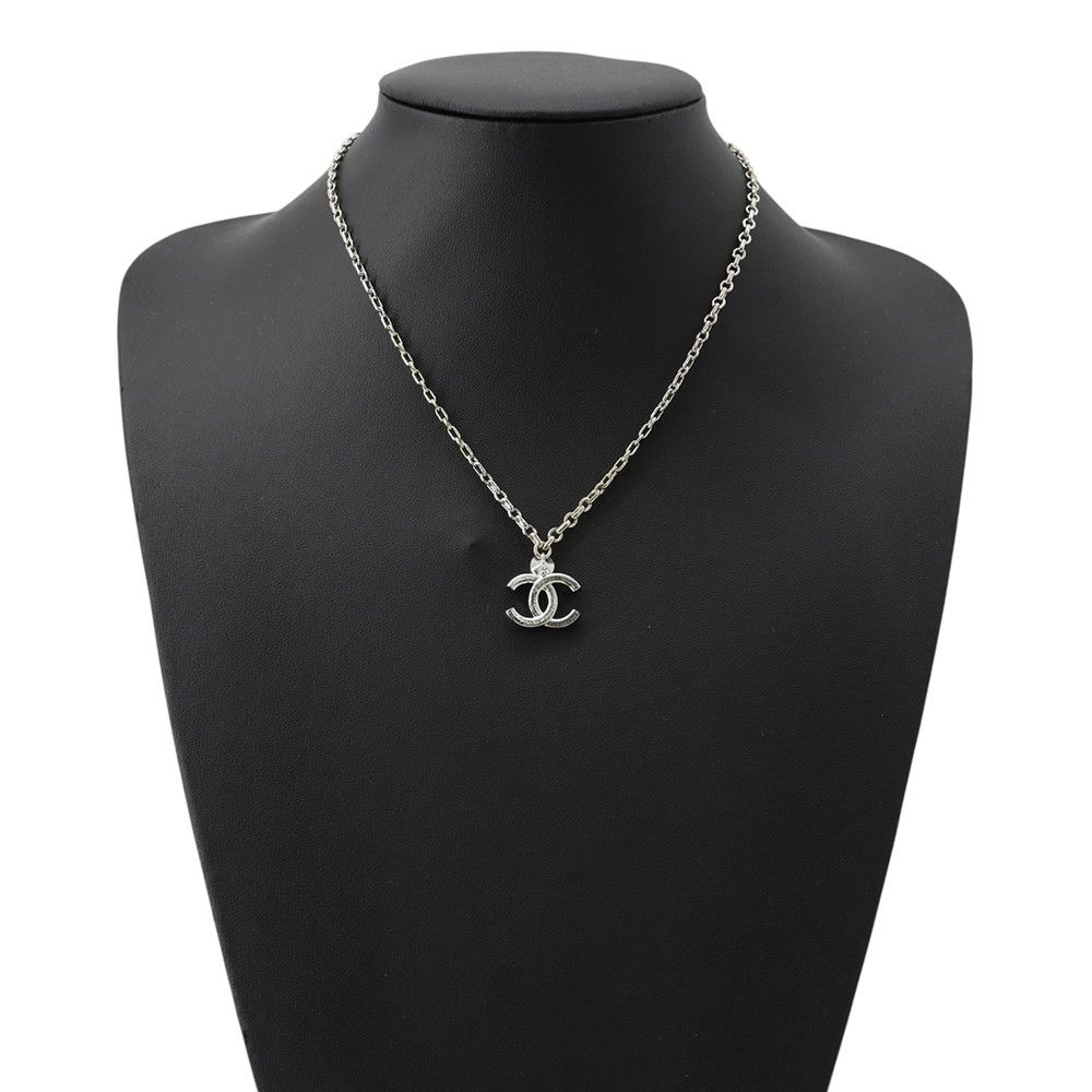 Chanel Necklace CC Logo Rhinestone — view 4