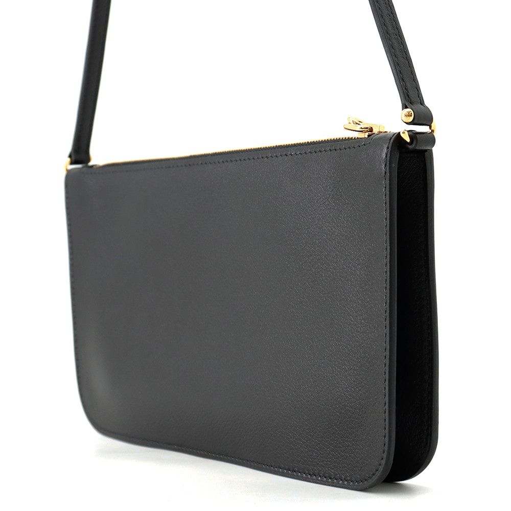 Hermes Shoulder Wallet Zip Azap Tougo Chaine D'ancre Black Gold Bague Rain — view 2