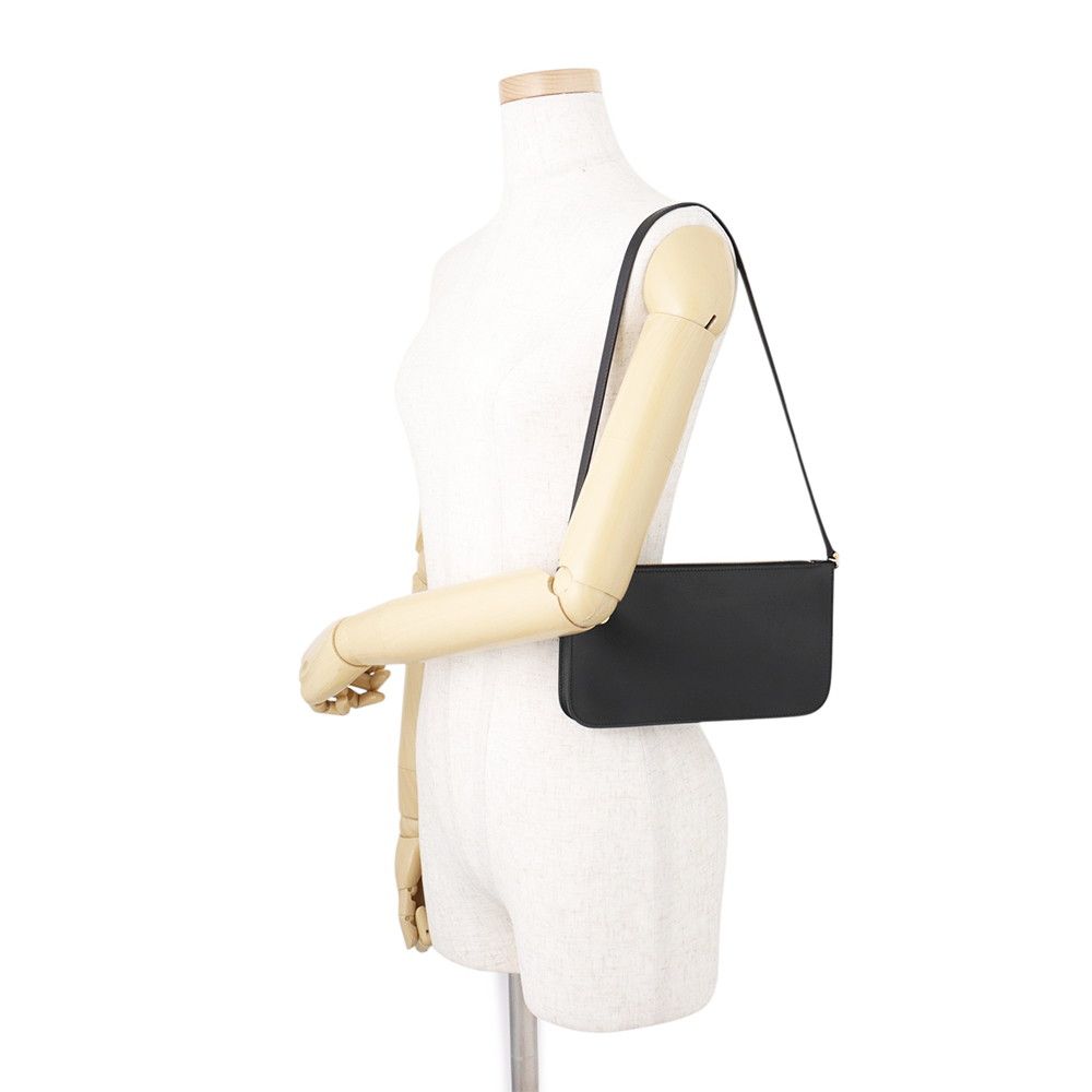 Hermes Shoulder Wallet Zip Azap Tougo Chaine D'ancre Black Gold Bague Rain — view 4