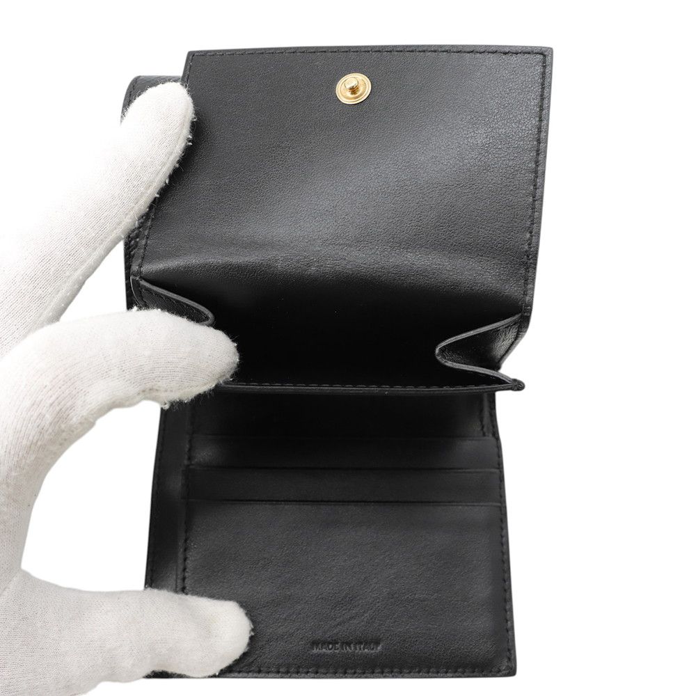 Celine Trifold Wallet Small Leather Folding Black — view 6