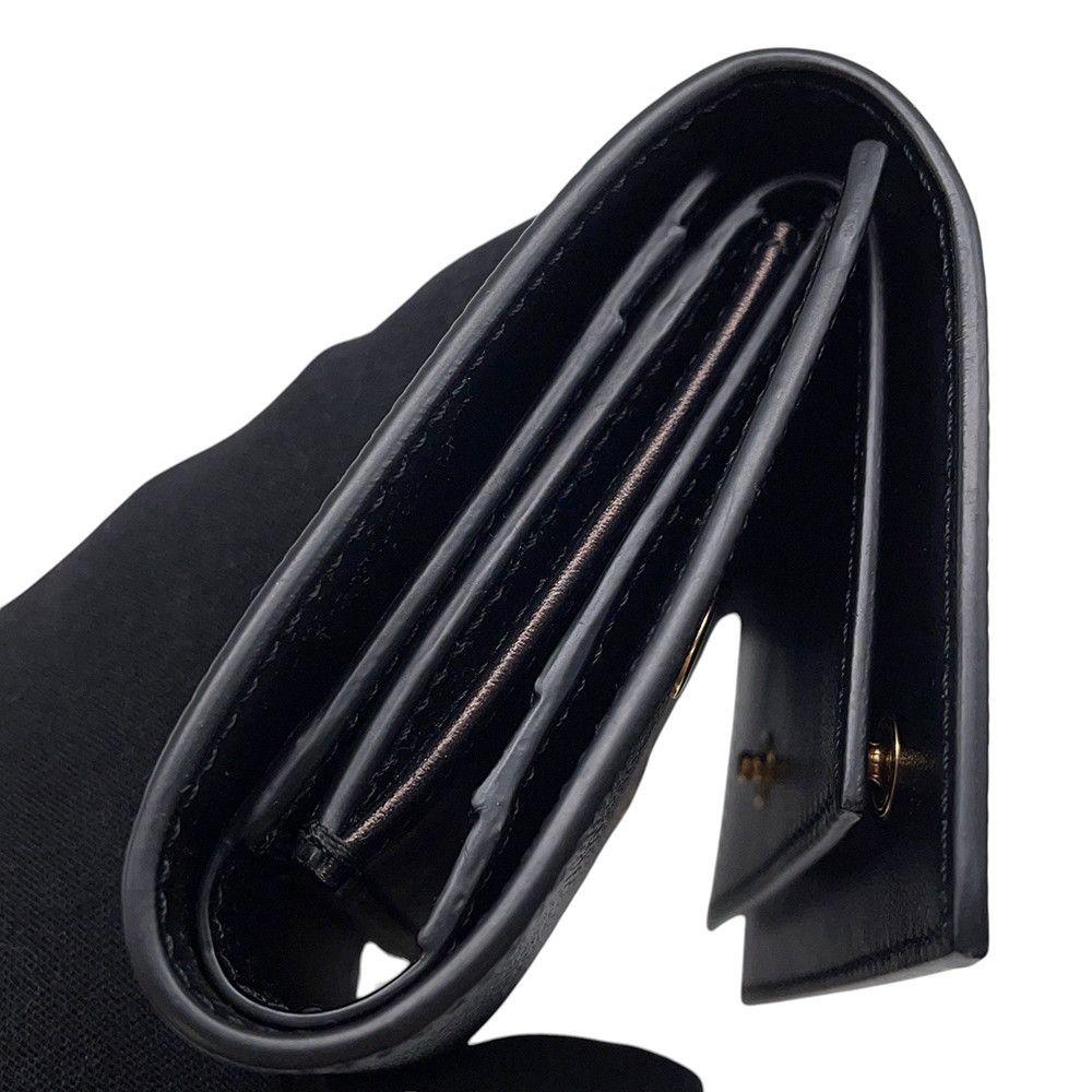 Celine Trifold Wallet Small Leather Folding Black — view 7