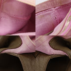 Saint Laurent 2-Way Shoulder Leather Canvas Brown Pink Handbag — view 6