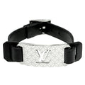 Louis Vuitton Bracelet Silver Color Black