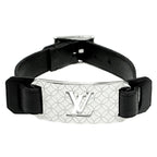 Louis Vuitton Bracelet Silver Color Black