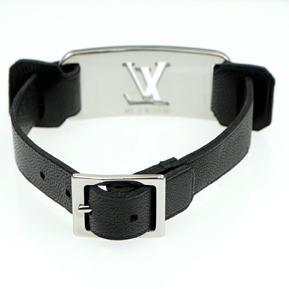 Louis Vuitton Bracelet Silver Color Black — view 2