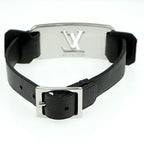 Louis Vuitton Bracelet Silver Color Black — view 2