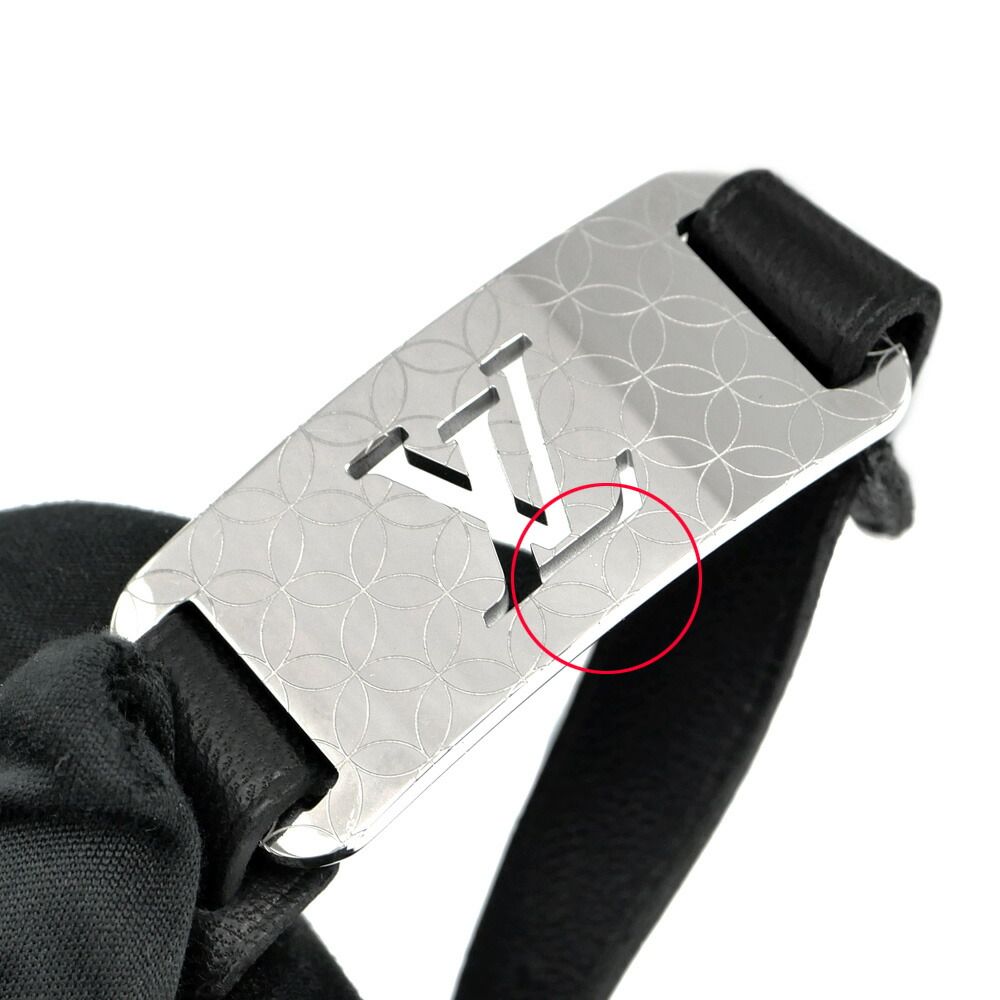 Louis Vuitton Bracelet Silver Color Black — view 9