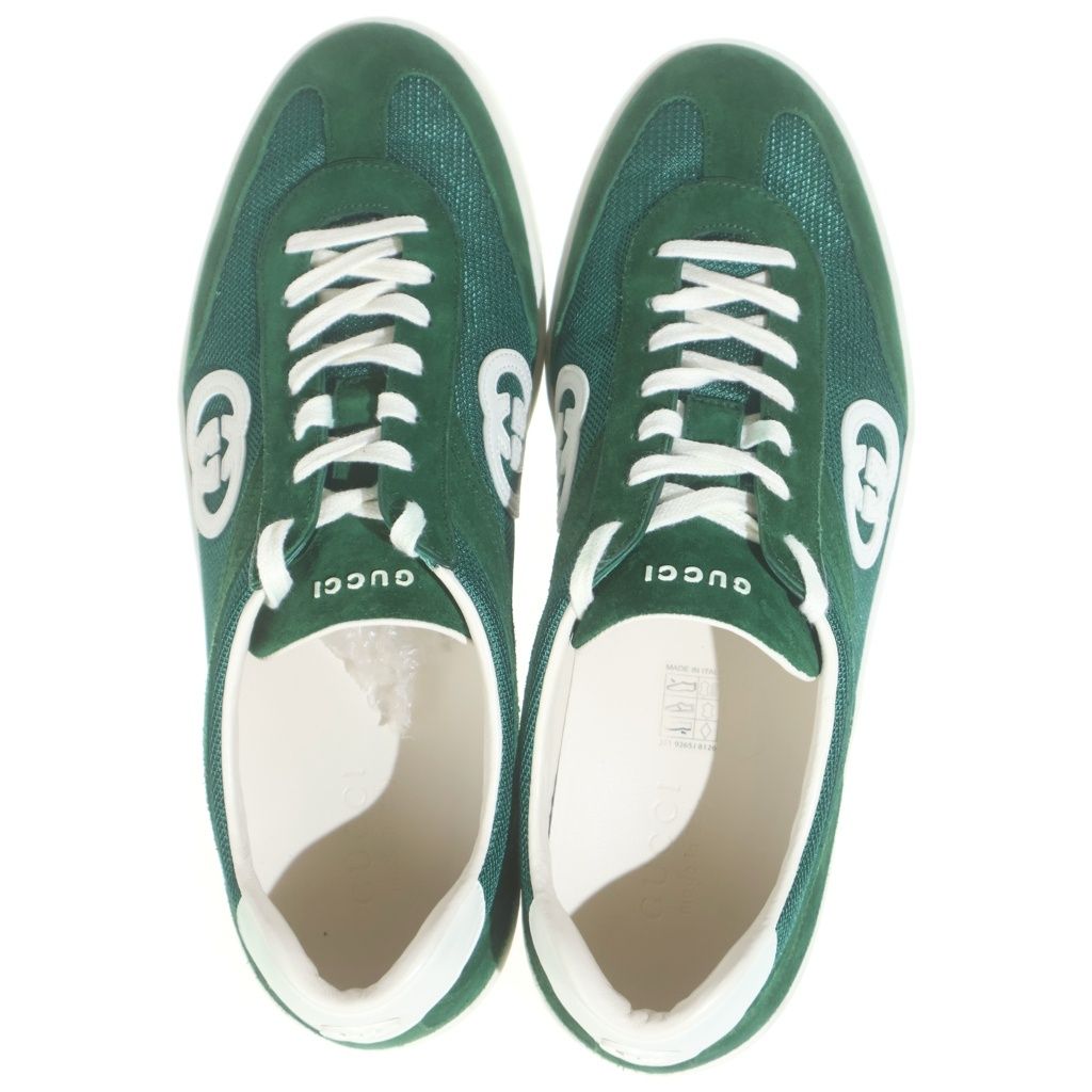 Gucci Interlocking Low Cut Sneakers Green — view 4