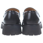 Gucci Double Locking Lug Sole Loafers Black Leather — view 3