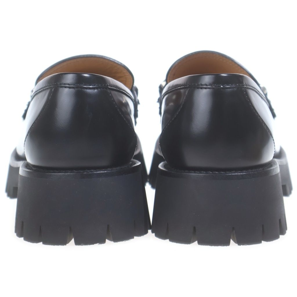 Gucci Double Locking Lug Sole Loafers Black Leather — view 3