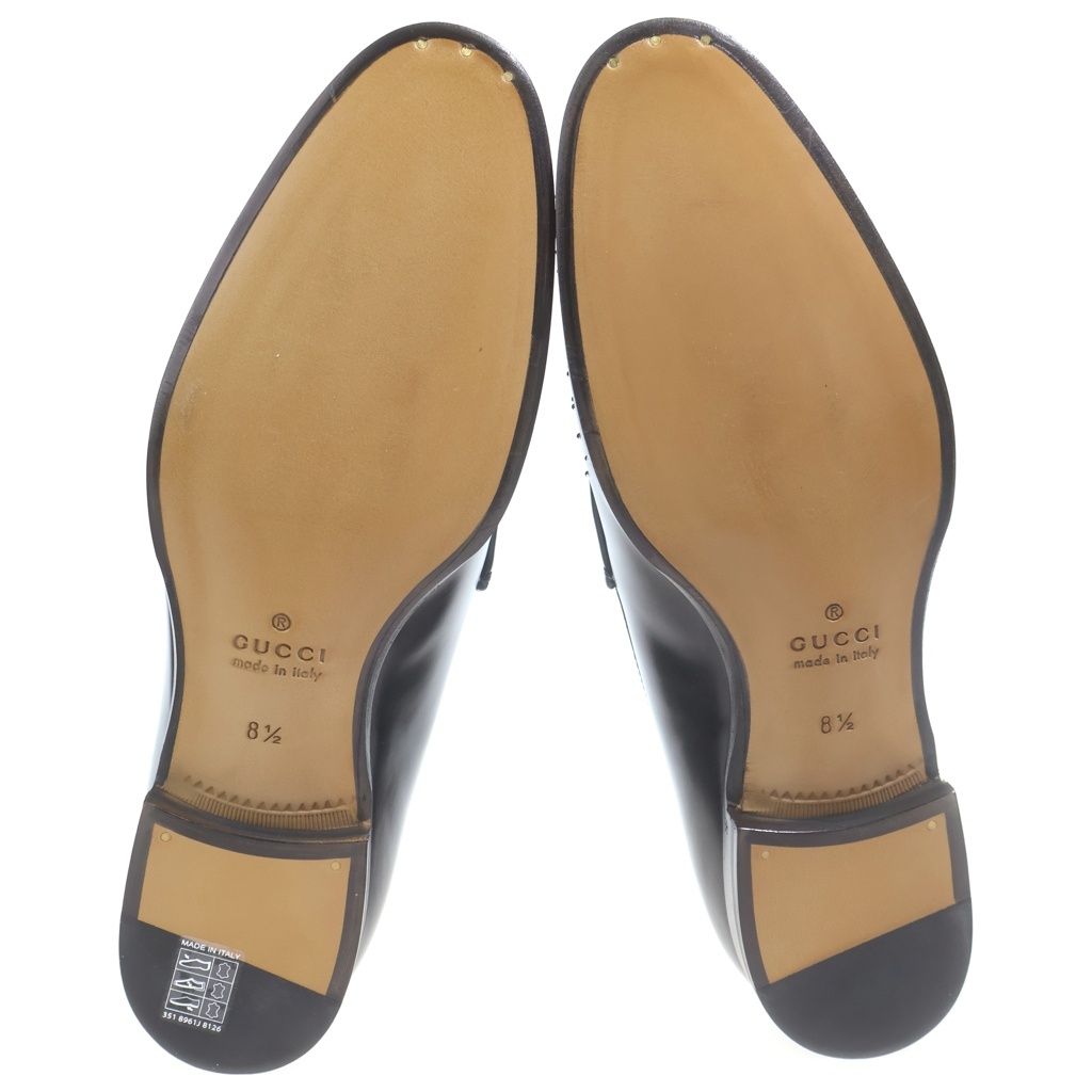 Gucci Horsebit Studded Loafers Black — view 5