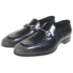 Gucci Horsebit Studded Loafers Black — view 2