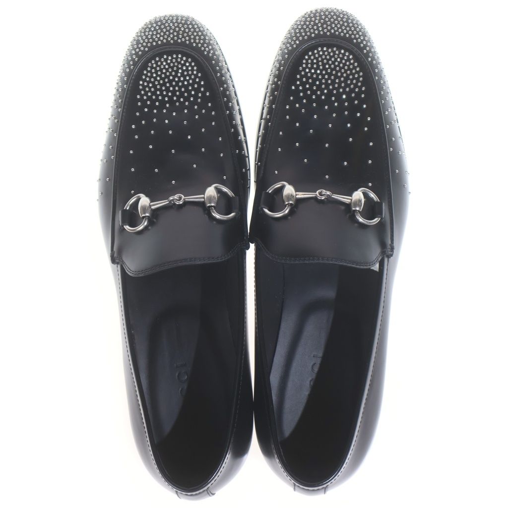 Gucci Horsebit Studded Loafers Black — view 4