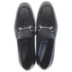 Gucci Horsebit Studded Loafers Black — view 4