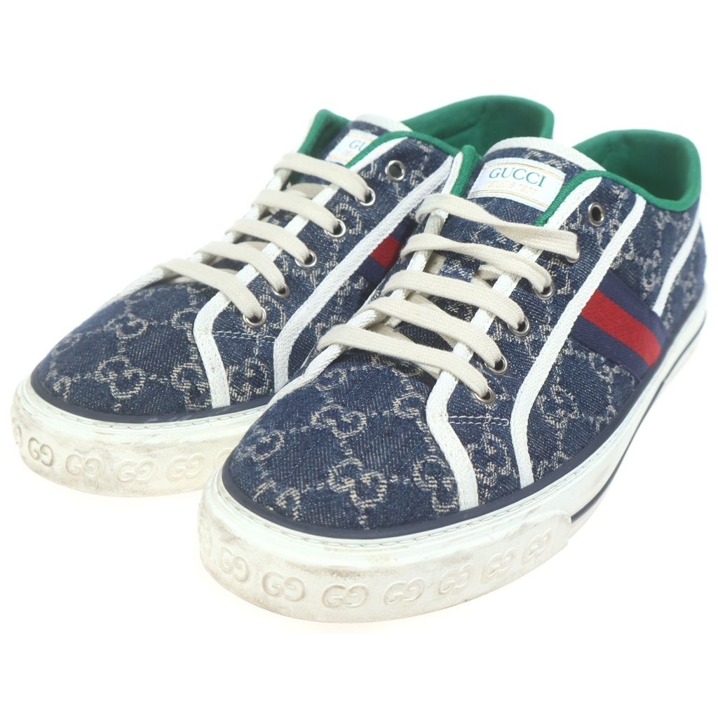 Gucci Tennis Low Cut Sneakers Indigo Blue 9 — view 2