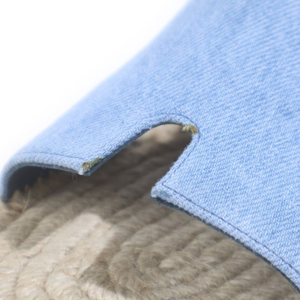 Hermes Espadrilles Antigua Flat Sandals Denim — view 6