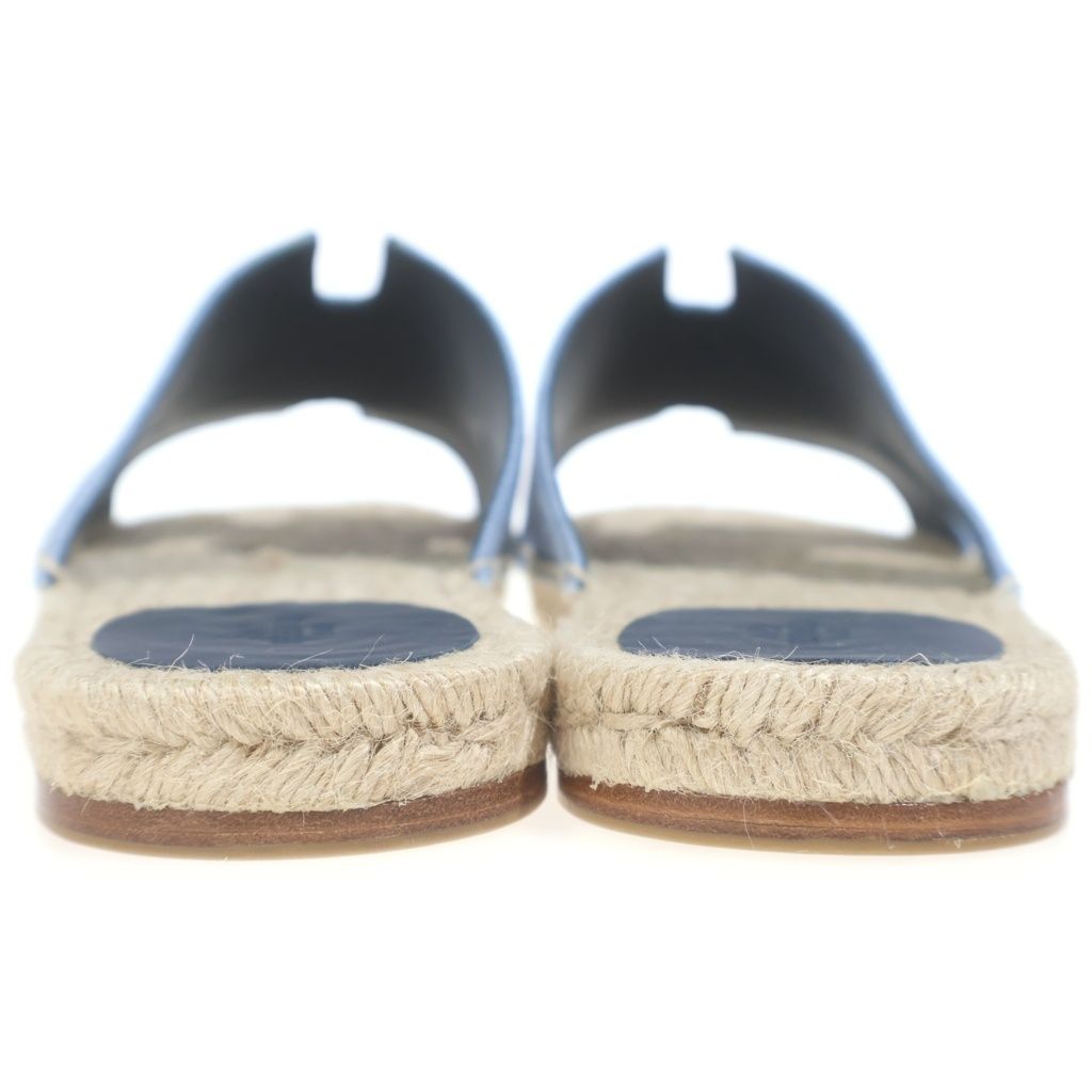 Hermes Espadrilles Antigua Flat Sandals Denim — view 3