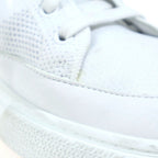 Hermes Deep Low Cut Logo Leather Fabric Shoes White — view 6