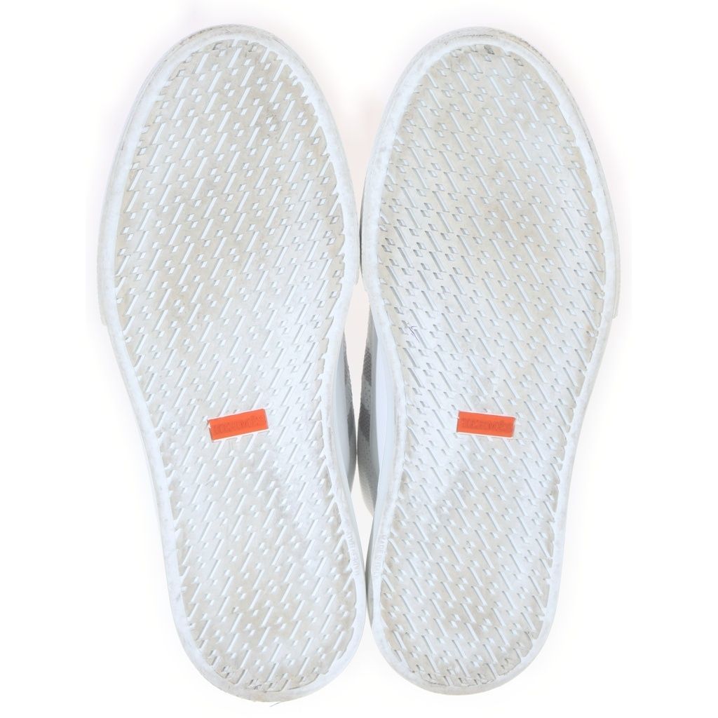 Hermes Deep Low Cut Logo Leather Fabric Shoes White — view 5