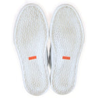 Hermes Deep Low Cut Logo Leather Fabric Shoes White — view 5