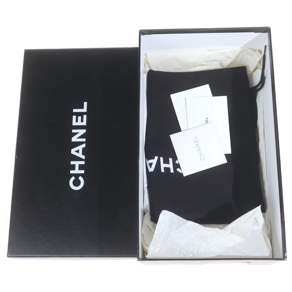Chanel Espadrilles Denim Gray Slip Ons 38 Slipper — view 6