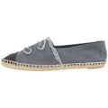 Chanel Espadrilles Denim Gray Slip Ons 38 Slipper