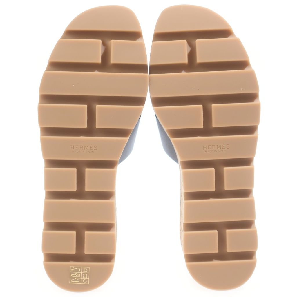 Hermes Eze Platform Sandals Black — view 5