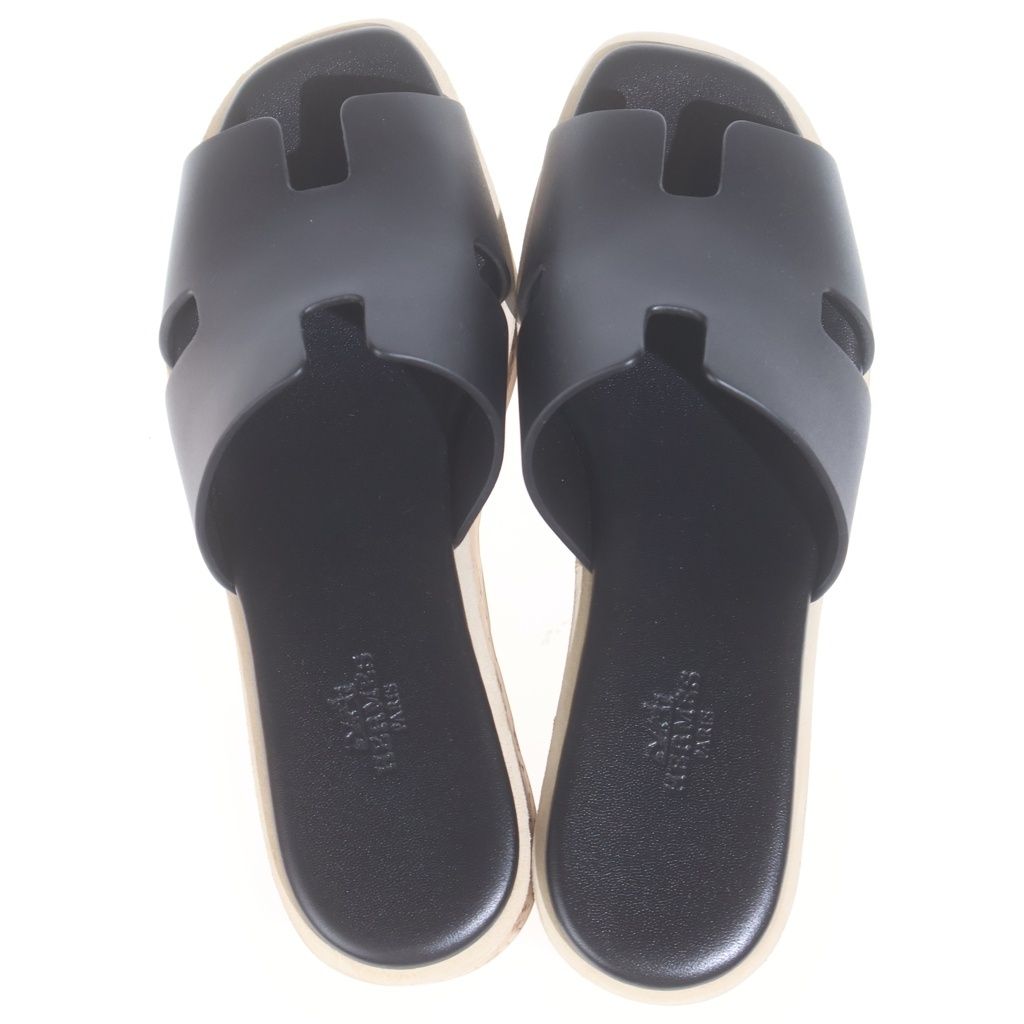 Hermes Eze Platform Sandals Black — view 4