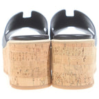 Hermes Eze Platform Sandals Black — view 3