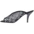 Gucci GG 90 Bijou Trim Pin Heels Mesh Sandals Crystal Black