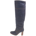 Hermes Indigo Denim Long Boots Navy Blue