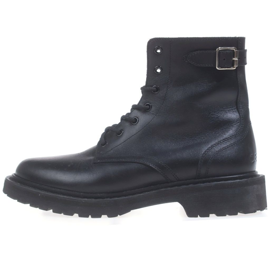 Celine Short Leather Boots Black