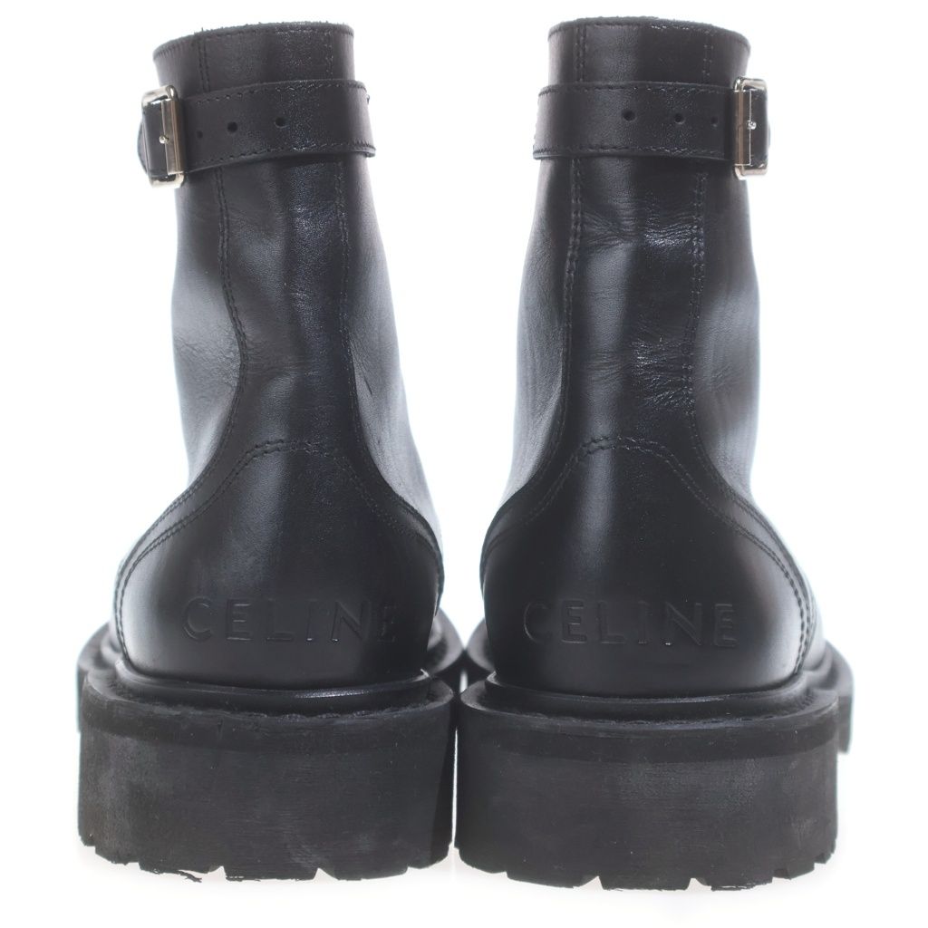 Celine Short Leather Boots Black — view 3