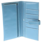 Hermes Bearn Classic Blue Jean Chevre Wallet Card Case Leather Silver — view 4