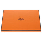 Hermes Bearn Classic Blue Jean Chevre Wallet Card Case Leather Silver — view 6
