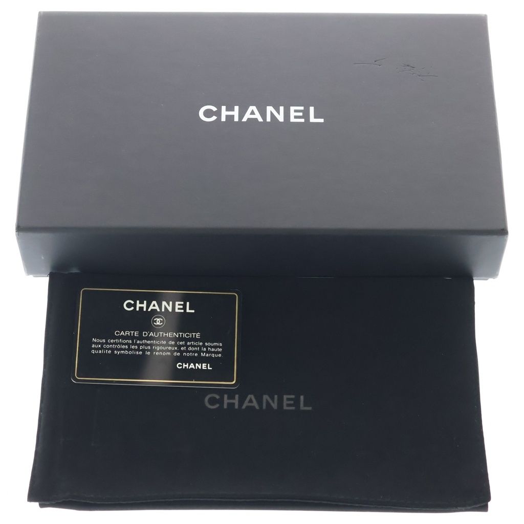 Chanel CC Filigree Zip Around Wallet Black Leather Gold — view 6
