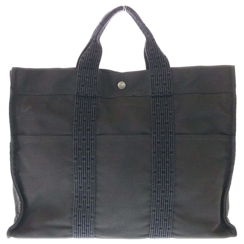 Hermes Her Line MM Tote Gray Canvas