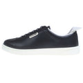 Chanel Logo Leather Low Cut Sneakers Black
