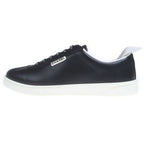 Chanel Logo Leather Low Cut Sneakers Black