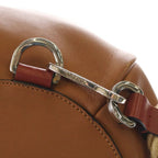 Loewe Bucket Straw Tote Brown Orange Leather Silver — view 7