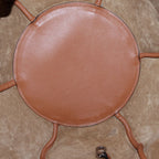 Loewe Bucket Straw Tote Brown Orange Leather Silver — view 8